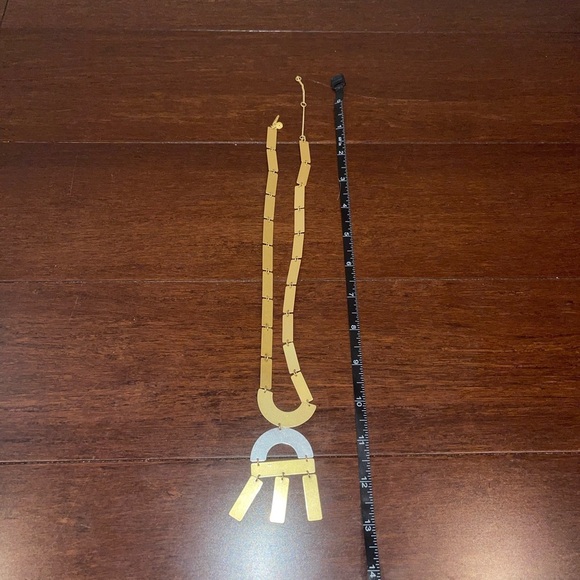 guc madewell Gold and Silver Geometric Necklace - Picture 2 of 3